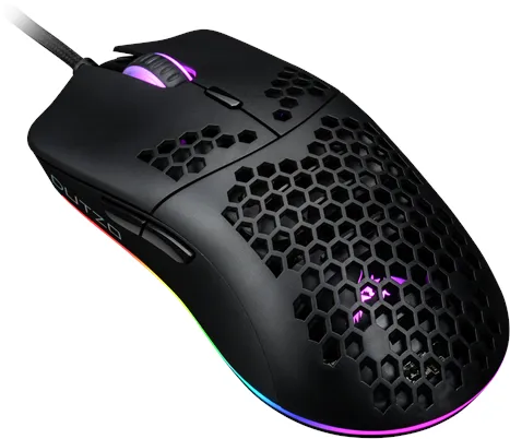 DUTZO Keiryō RGB - Matt Black - Pelihiiri - Optinen - 6 painiketta - Musta RGB-valoilla