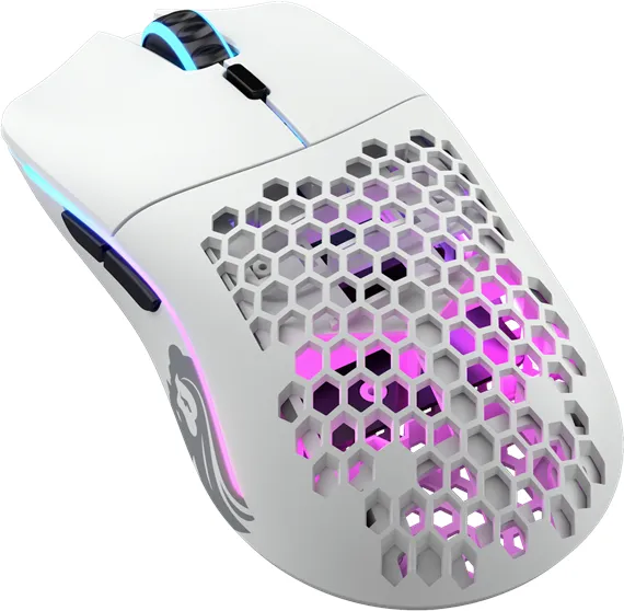 Glorious Model O Wireless - Matte White - Pelihiiri - Optinen - 6 painiketta - Valkoinen RGB-LED-valoilla